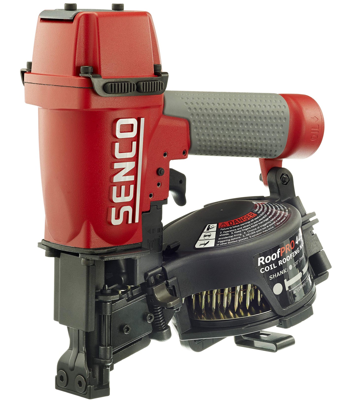 Senco 8V0001N RoofPro 445XP 1-3/4" 15-Degree Angle Wire Pneumatic Coil Siding Nailer, Roofing Nailer