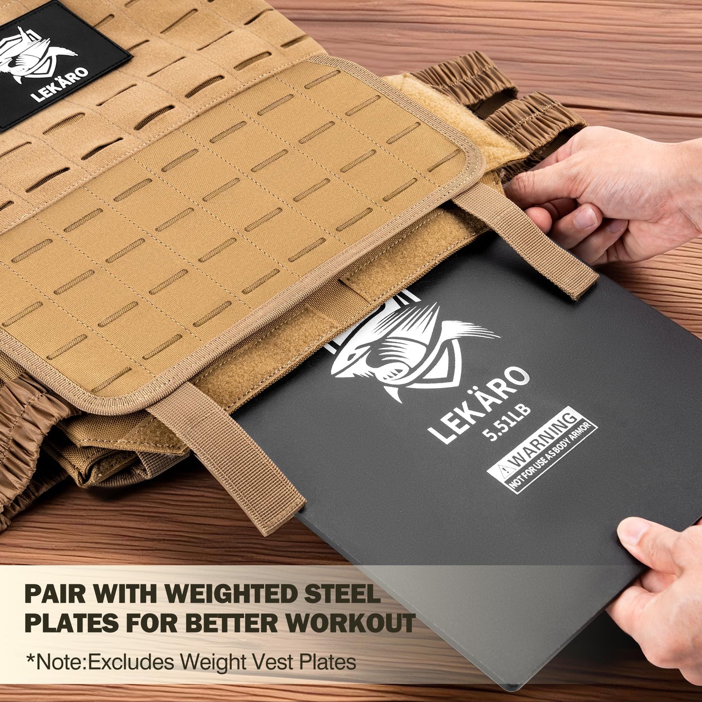 Adjustable Weighted Vest for Men Women – Tactical Vest for Rucking, HIIT & CrossFit, Fits 10x12 Plates, 600D Breathable Weight Vest & Exercise Vest for Strength Training, Weights Not Included