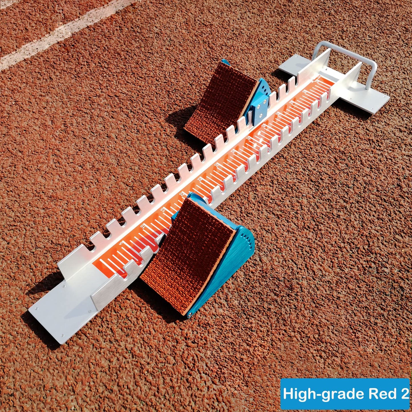 Supvision 32in High-Level Starting Blocks Aircraft Grade Aluminum Running Track Blocks Waterproof and Rustproof 6 Angle Adjustable Pedals for Track and Field Competition