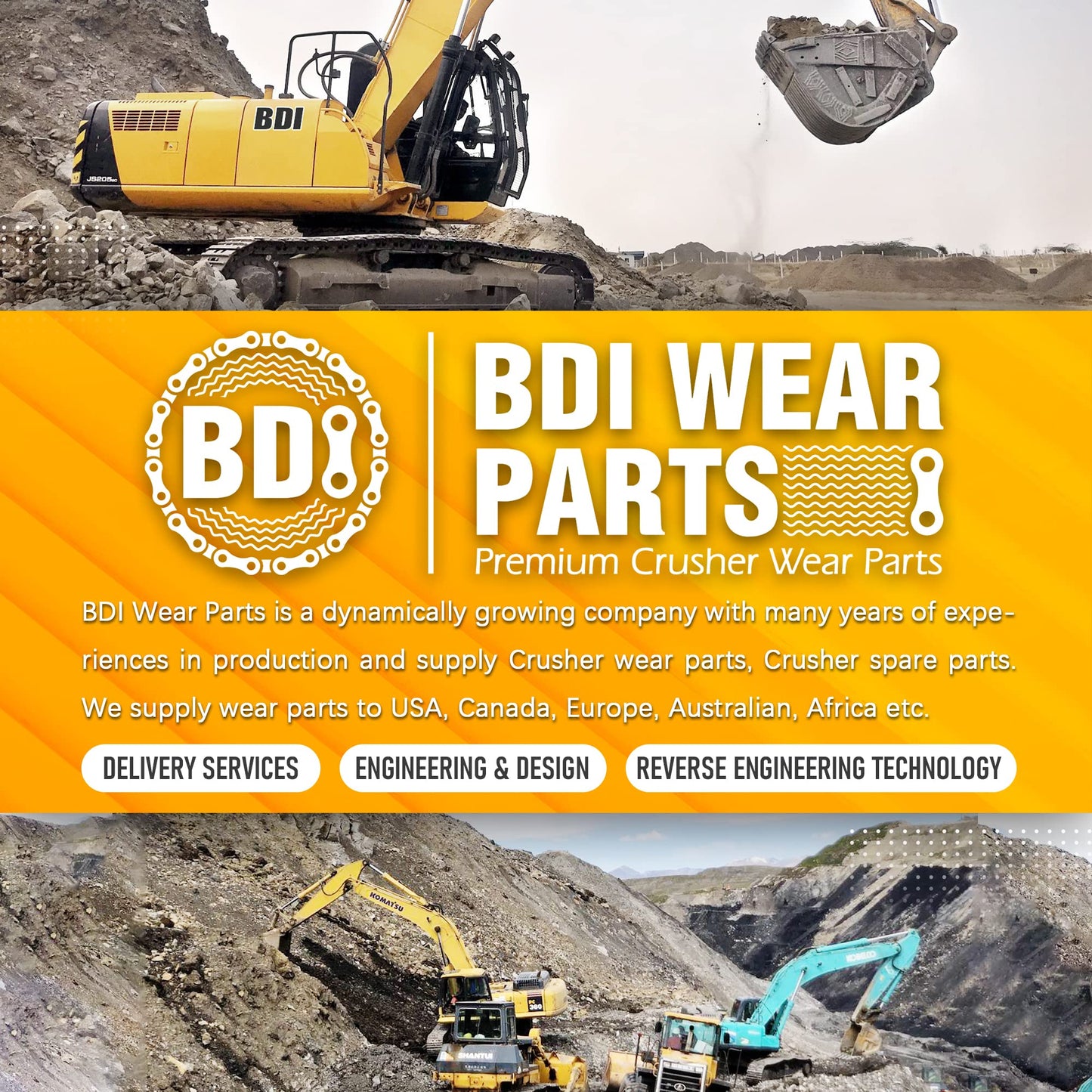 BDI Wear Part X156L Long Excavators Bucket Teeth, Excavators Tooth with P156 Pins Compatible with Skid Steer, Backhoe, Mini Excavators