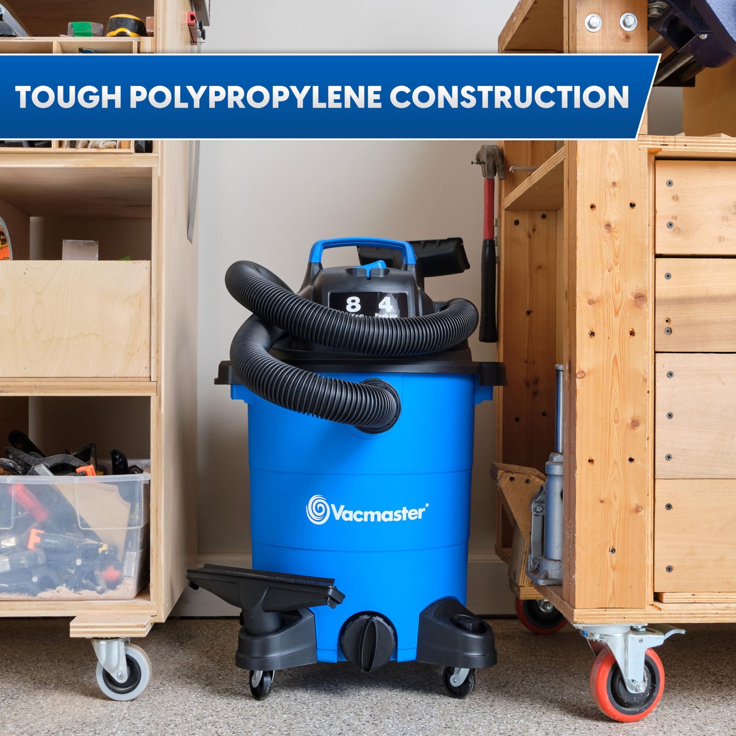 Vacmaster Blue Edition 8-Gallon* 4 Peak HP Wet/Dry Vacuum– VOC809PF