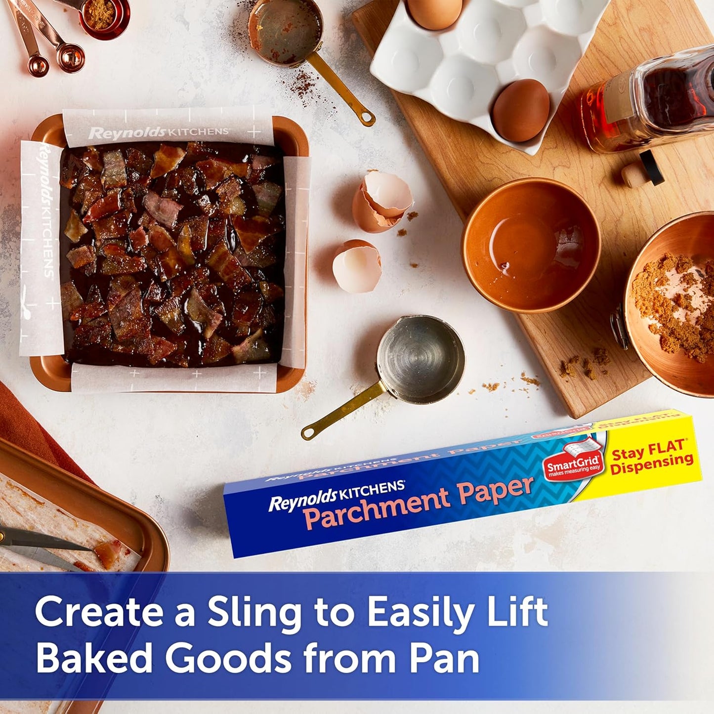 Reynolds Kitchens Parchment Paper Roll - Non-Curling Baking Paper, Oven Safe to 425°F, 36ft x 15in