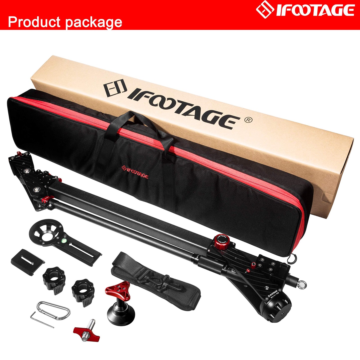 IFOOTAGE 85 inches Carbon Fiber Camera Mini Jib Crane M1 III (Hold up to 33lbs) Foldable and Extendable Jib Arm with 1/4 & 3/8 inch Quick Release Plate
