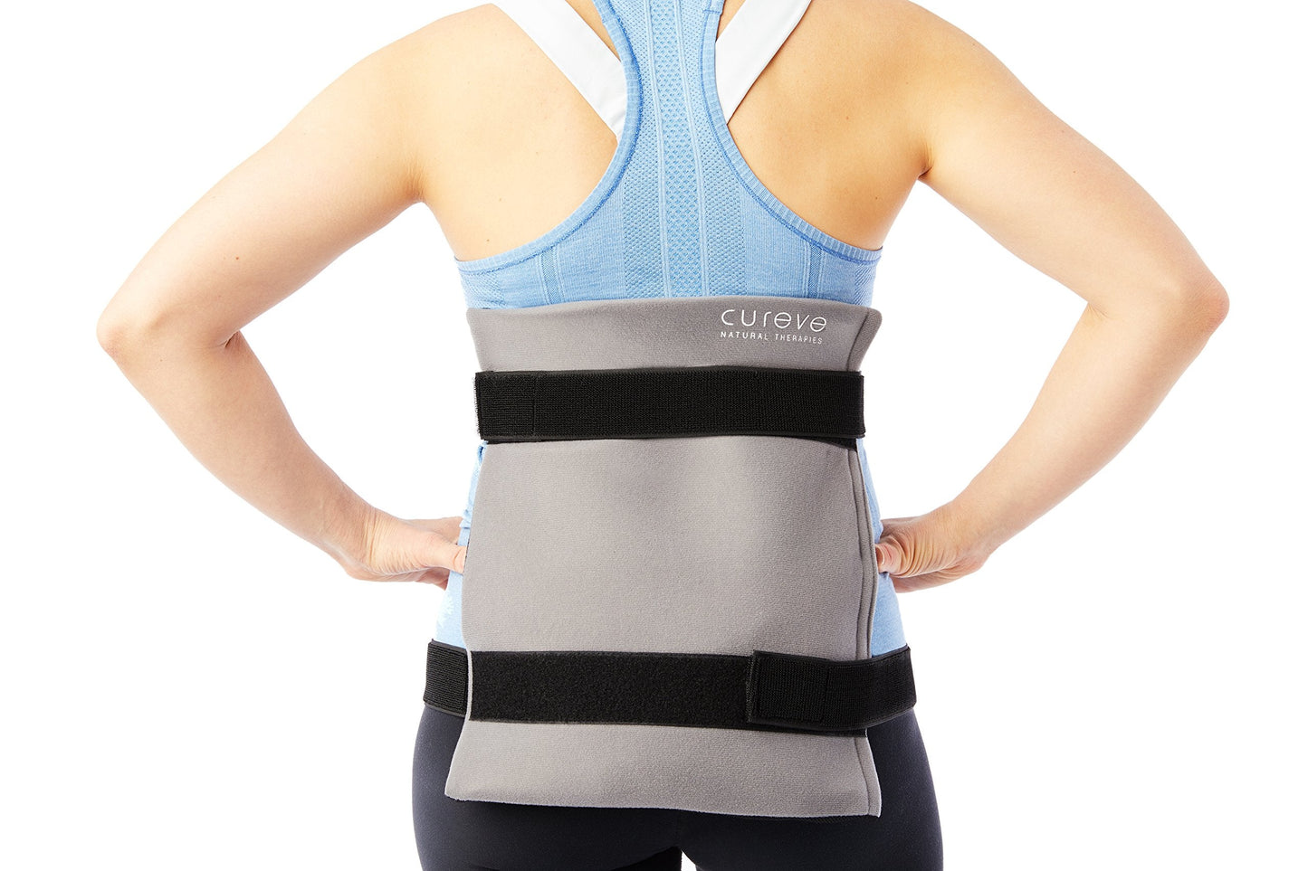 Large Hot and Cold Therapy Gel Ice Pack with Wrap by Cureve (12" x 15") - Reusable to Treat Injuries, Aches and Pains on Hip, Knee, Side, Back and Shoulder