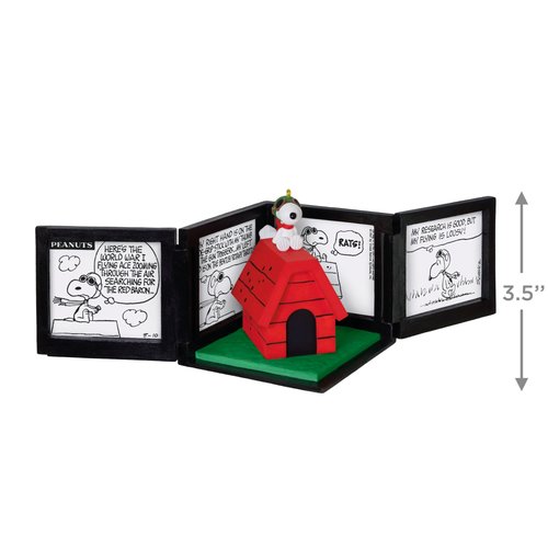 Hallmark Keepsake Peanuts Christmas Ornament, Peanuts 75th Anniversary Snoopy as The Flying Ace Musical