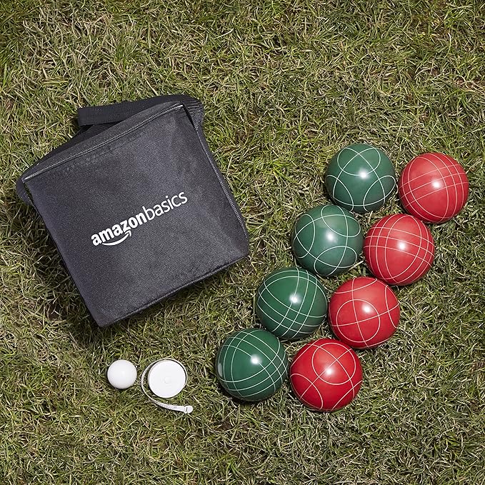 Amazon Basics 100mm Bocce Ball Set