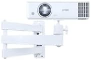 1/4" 360 (7.87"+7.87" 1/4" Foldable Projector Wall Mount | White Heavy-Duty | Screw | Rotatable | Universal for Mini