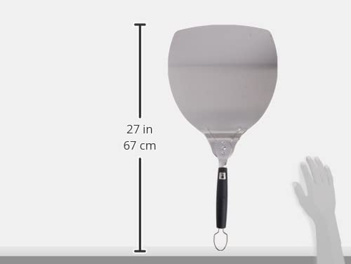 Weber Original Pizza Paddle – Stainless Steel Pizza Peel with Rotating Handle, Supports 12-Inch Pizzas up to 2.5 lbs, No‑Slip Grip & Hanging Loop