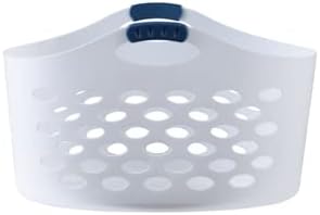 Rubbermaid Flexible Laundry Basket - 1.5 Bushel Capacity with Convenient Carrying Handles | White Storage Solution for Home & Garage