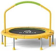 CLORIS 38in/48in Folding Trampoline - Max Load 220lbs / 450lbs Trampoline Rebounder Trampoline for Adults with Adjustable Foam Handle, with safty Padded Cover Best Gift