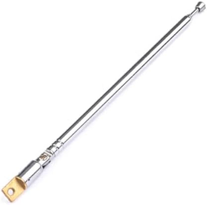 Lhazemu Antenna,37cm 14.6" 4-Sections 4pcs AM FM Radio Universal Length Stainless Steel Radio Antenna for AM FM Radio