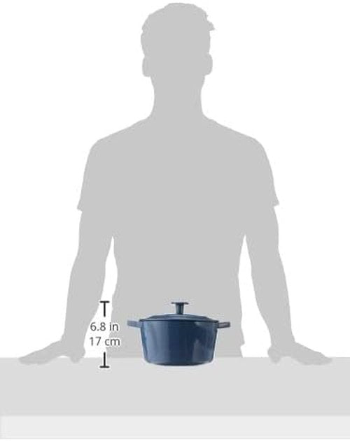 Cuisinart Enameled 3 Qt Casserole Dish - Covered, Provencial Blue Finish for Stylish Cooking