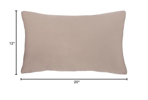 Safavieh Home Collection Prasla Taupe/Gold 12 x 20-inch Metallic Beaded Rectangle Sofa Chaise Lounge Chair Living Room Bedroom Decorative Accent Pillow PLS7147A-1220