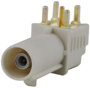 keisnoaja 2Pcs Fakra SMB B Male RF Coaxial Adapter, Fakra B Male PCB Mount Right Angle Connector for GPS Telematics