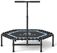 CLORIS 45'' Rebounder Trampoline for Adults - Max Load 450lbs, Mini Trampoline with Adjustable Foam Handle Indoor/Outdoor Fitness Body Exercise