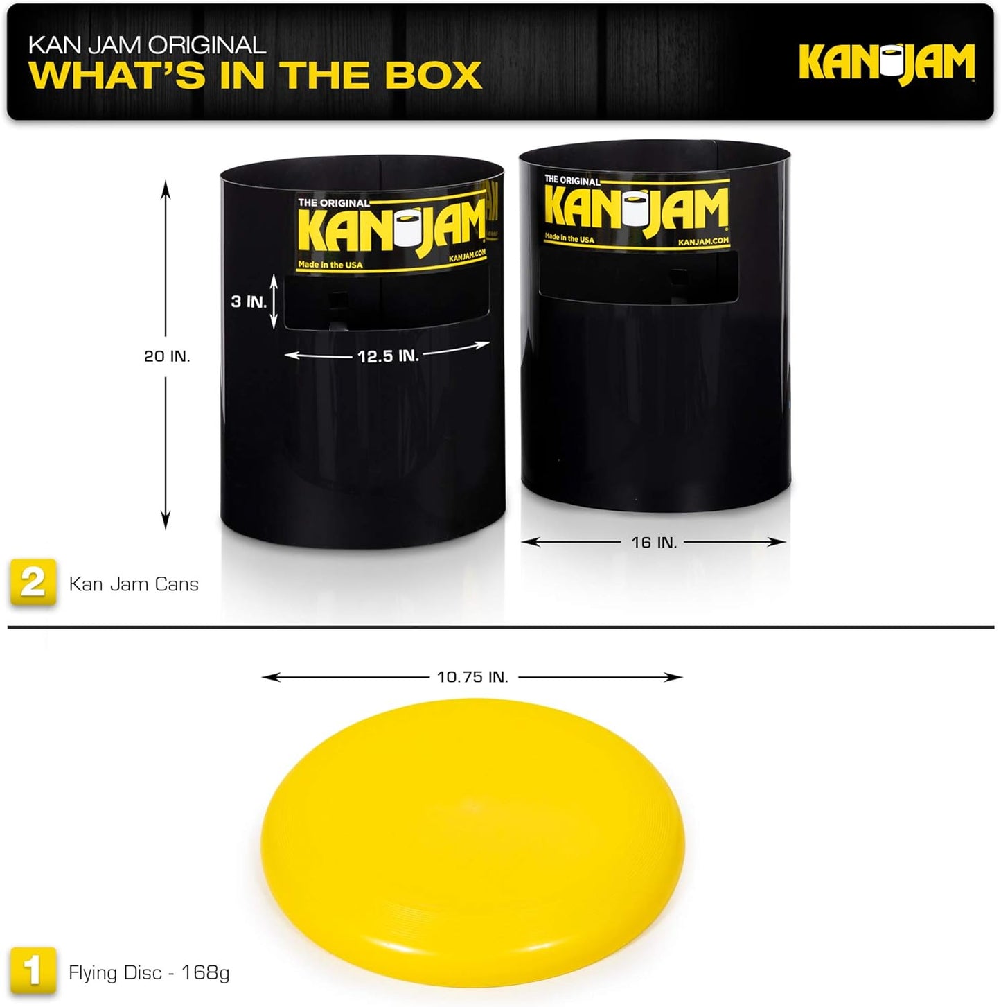 Kan Jam Original Disc Toss Game Set – Portable Outdoor Frisbee Team Game for Backyard, Beach & Tailgates – Includes 2 Goals and Official Flying Disc