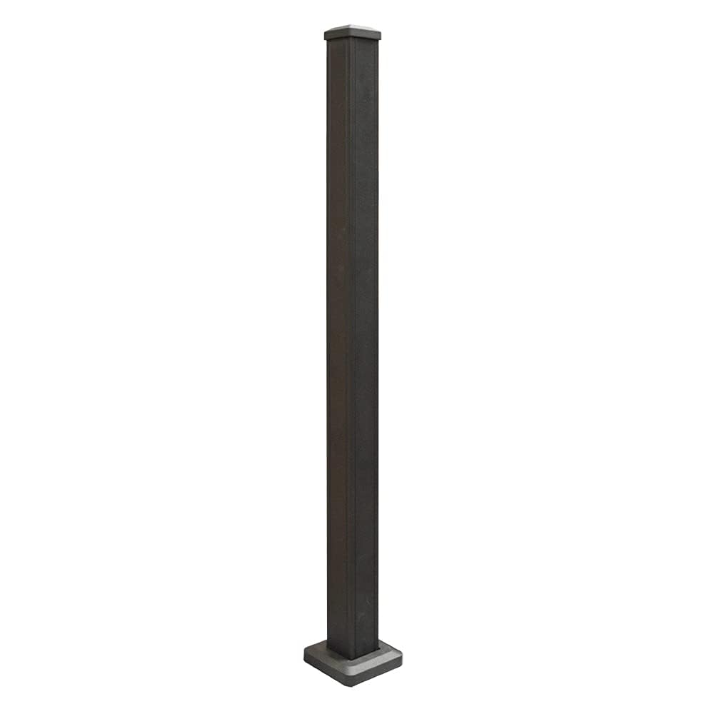 Weatherables Aluminum Railing Post Kit – Aluminum Post Kit for Arlington, Georgetown, and Cornell Railing Kits, Made with Durable Black Textured Powder-Coat Finish (3 in. x 3 in. x 39 in.)