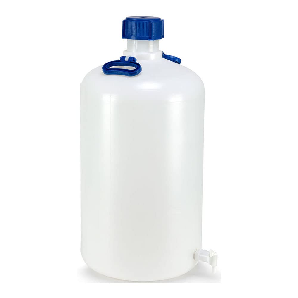 Globe Scientific 601666 HDPE Aspirator Bottle, Spigot Included, 50L Capacity