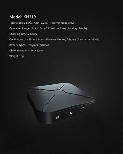 anbaole 5.0 2in1 3.5mm Bluetooth Adapter Transmitter Receiver Wireless AUX aptX Low Latency Adapter Suitable