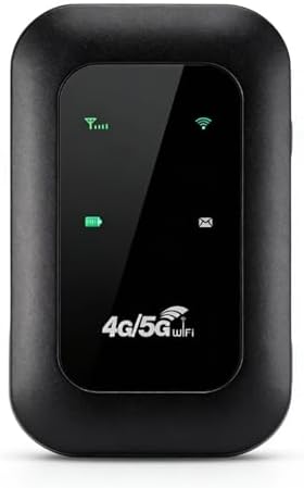 LICAEVEY 4G 300Mbps 10h 10 Portable WiFi Hotspot, High Speed Mobile Router with SIM Card Slot and Indicator Display