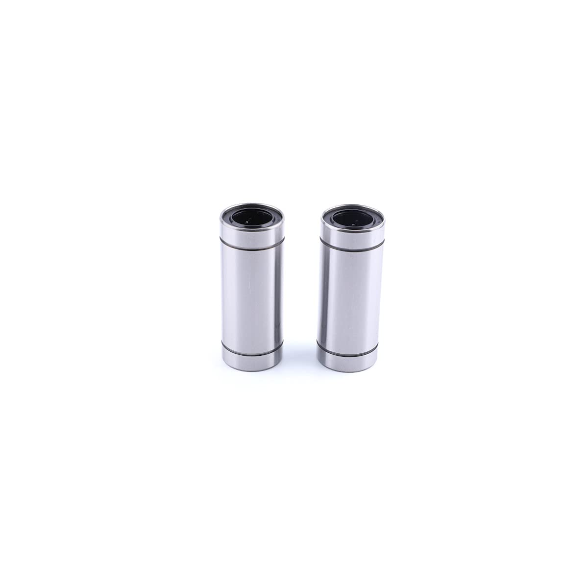 LM8LUU Linear Ball Bearing, Bore Dia 8 mm, OD 15 mm, Width 45 mm, Used for Mechanical Sliding Tables, CNC Machine Tools, 3D Printers, Silver 2pcs