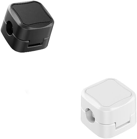 Generic 12 Pack Magnetic Cable Clips [One-Snap Lock] Phone Cord Holder for Desk, Adhesive Magnetic Cord Organiser