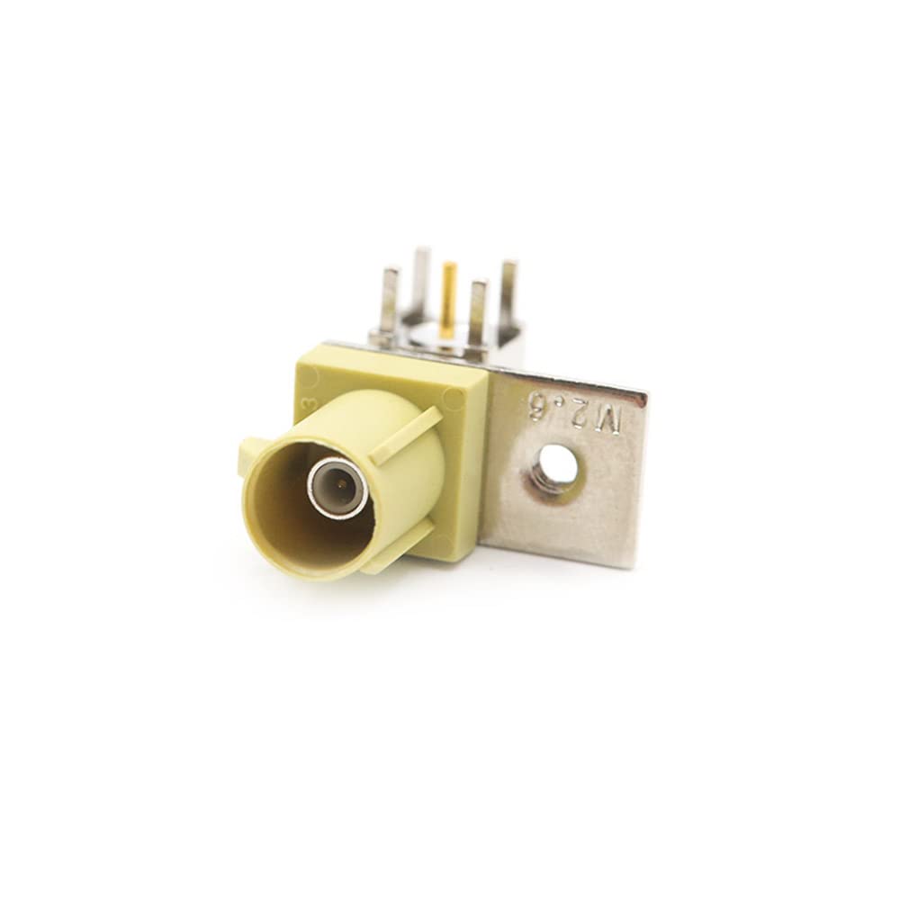 RG316 RG174 RF Coaxial Cable Connector, Fakra Video Connector K Male Right Angle Cable Connector with Hole Single