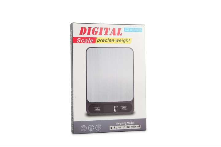 Skiennix Digital Kitchen Weight Scale - Sleek Silver & Black Design for Accurate Measurements