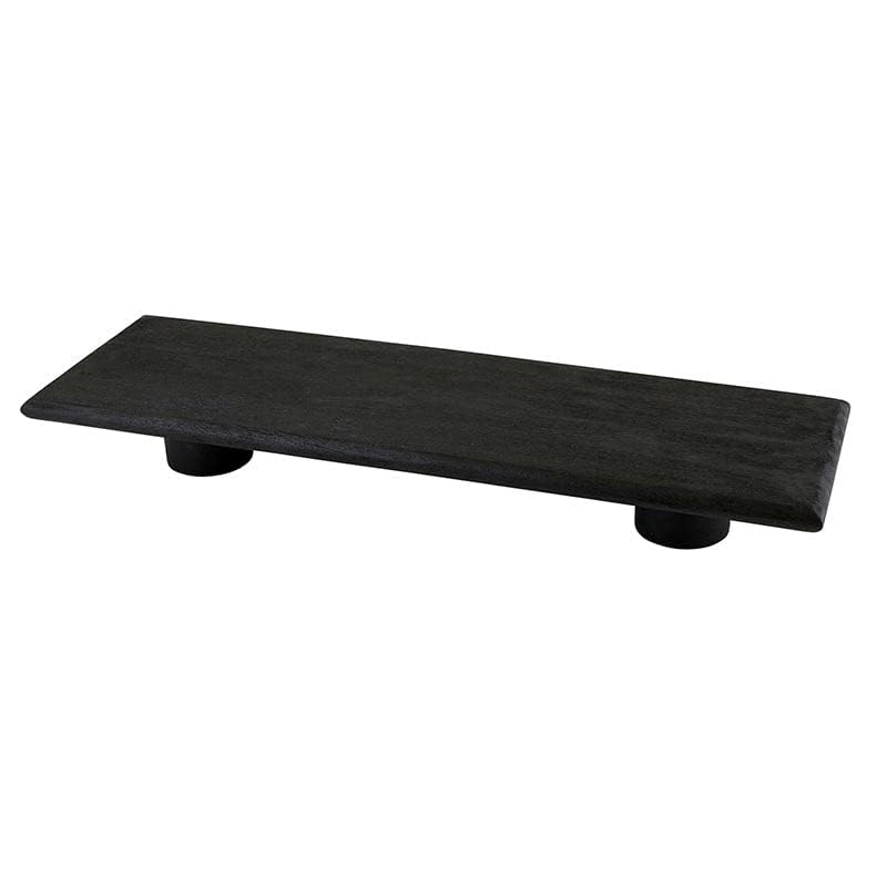 Santa Barbara Design Studio Cutting Boards and Serving Trays Footed Plank Bread Board, Large, Black