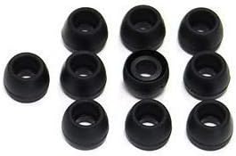 Earbudz 10 Pairs Small Silicone Replacement Earbud Tips (Black)