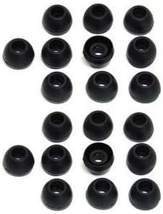 Earbudz 10 Pairs Small Silicone Replacement Earbud Tips (Black)