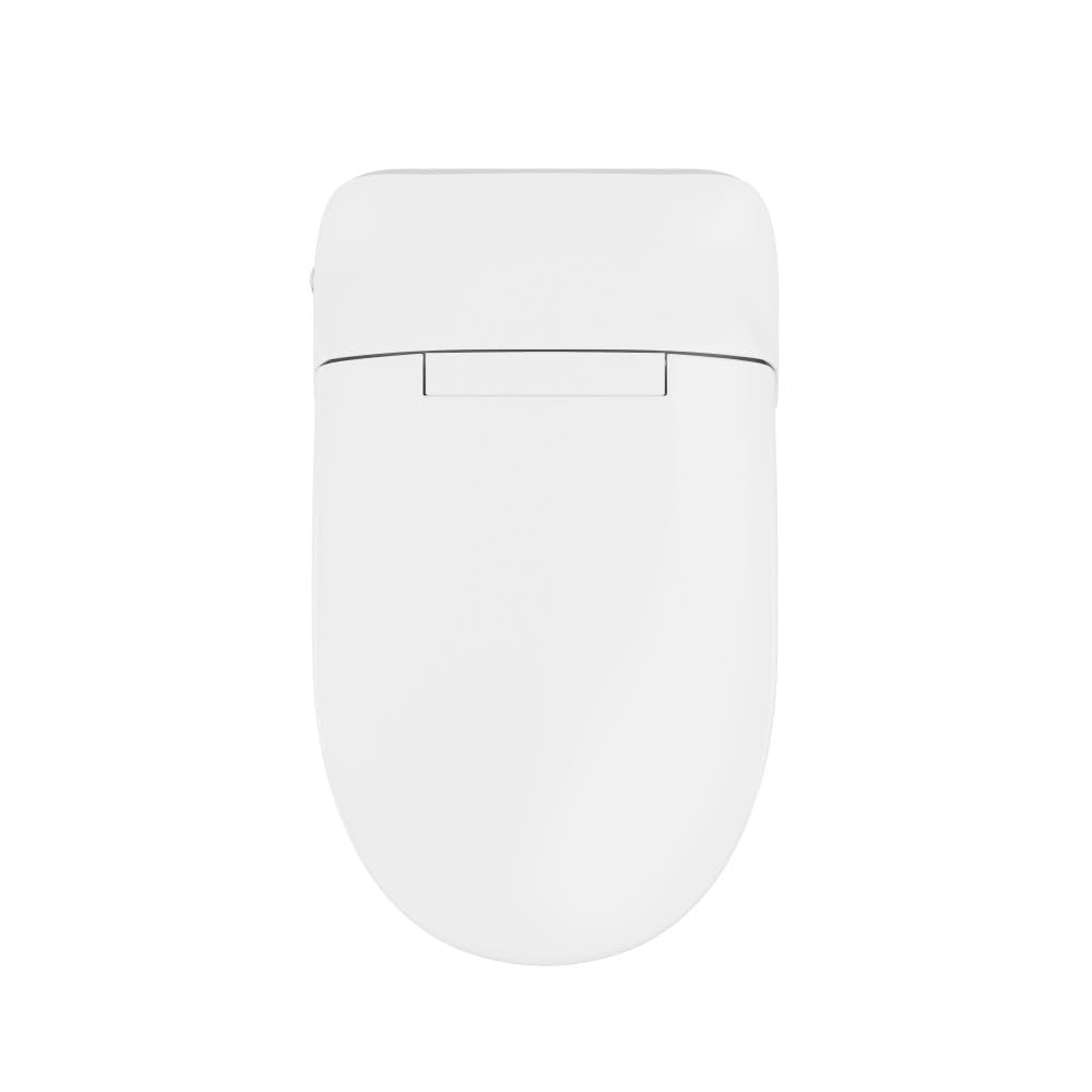 Swiss Madison Hugo H Power Flush Tankless Toilet 10" Rough-in 1 GPF Non-Electric ADA Toilet with Integrated Tank in Glossy White