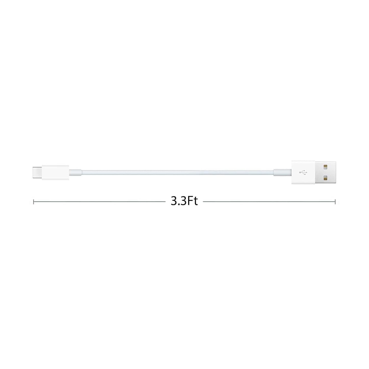 Generic 3FT (1 Pack, 1, Pack) USB-A to USB-C Cable Charging & Data Sync, Universal Compatibility White