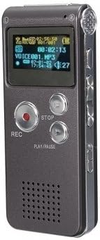 Kyz Kuv 8GB 650HR MP3 Steal Rechargeable Digital Audio Voice Recorder Player - Coffee