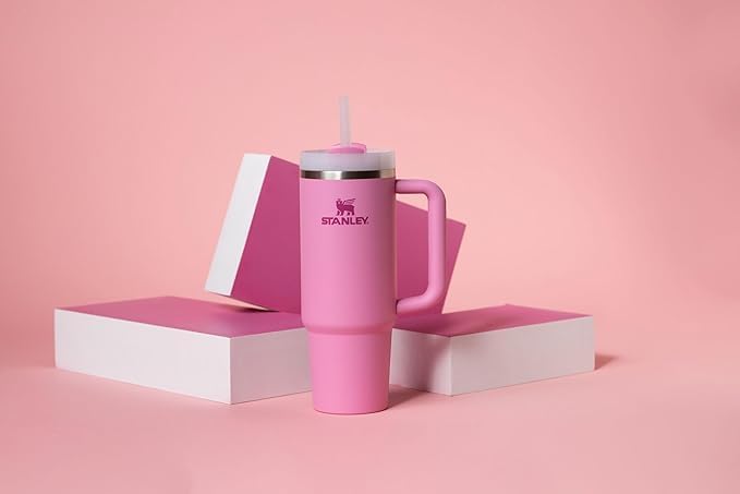 STANLEY Quencher H2.0 Tumbler - 30 oz Insulated Stainless Steel Cup with Handle & Straw | BPA-Free | Peony