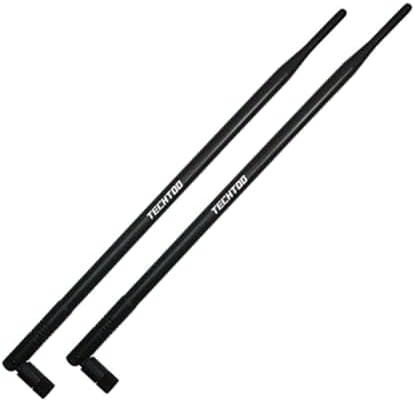 TECHTOO 9dBi 2.4Ghz 2Pack) WiFi Antenna with SMA Male Connector Compatible W/Foscam Anran Haloview IP Camera & Other