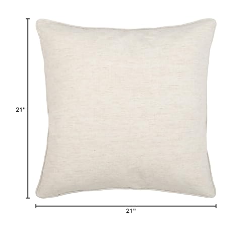 Safavieh Home Renti Natural and Black Greek Key 20-inch Decorative Pillow