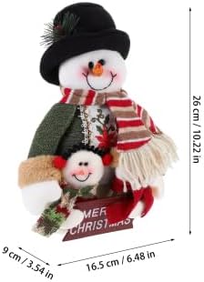 Skiennix Plush Snowman Tabletop Decoration - 10.22" X 6.48" Winter Ornament for Holiday Home Decor