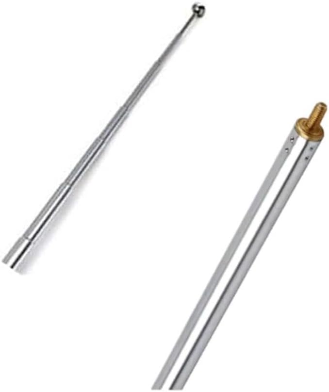 XVTHOAKU 7 M3 Sections Telescopic AM FM Stainless Steel Male Thread Antenna Portable Radio Antenna Replacement