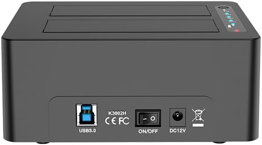 MAIWO 2.5 3.5 Inch 3X 3.0 48TB Dual Bay Hard Drive Docking Station with Offline Clone for SATA HDD SSD, USB Hub