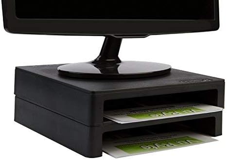 2 Inch 2, 4855 Vu Ryte Stackable Computer Monitor Riser Stand, VuRyser Black, VUR (Single)