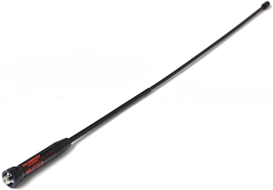 Diamond Antenna SRJ77CA 144/430 Dual-Band MHz HT Antenna for Handheld Radios High-Gain VHF/UHF Portable Antenna