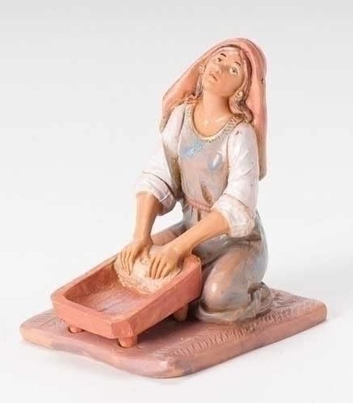 Fontanini by Roman Inc. Ruth The Breadmaker - 5" Hand Sculpted Nativity Figure & Accessories