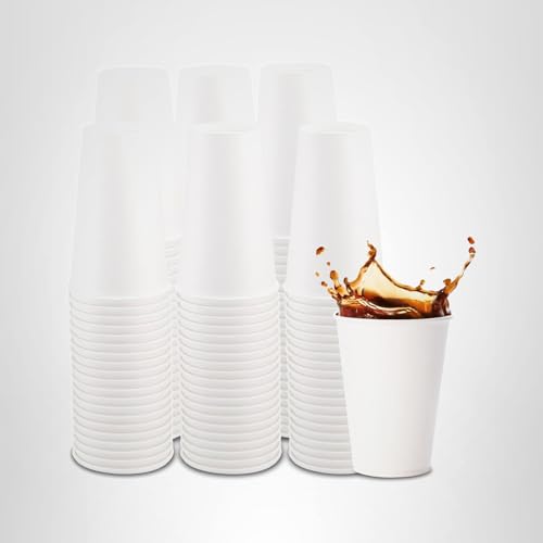 Freshware Coffee Cups 16 oz [1000 Pack] Disposable Paper Cups for Hot or Iced Coffee Cup, Slushie Cup, Milkshakes, Smoothies, and Tea