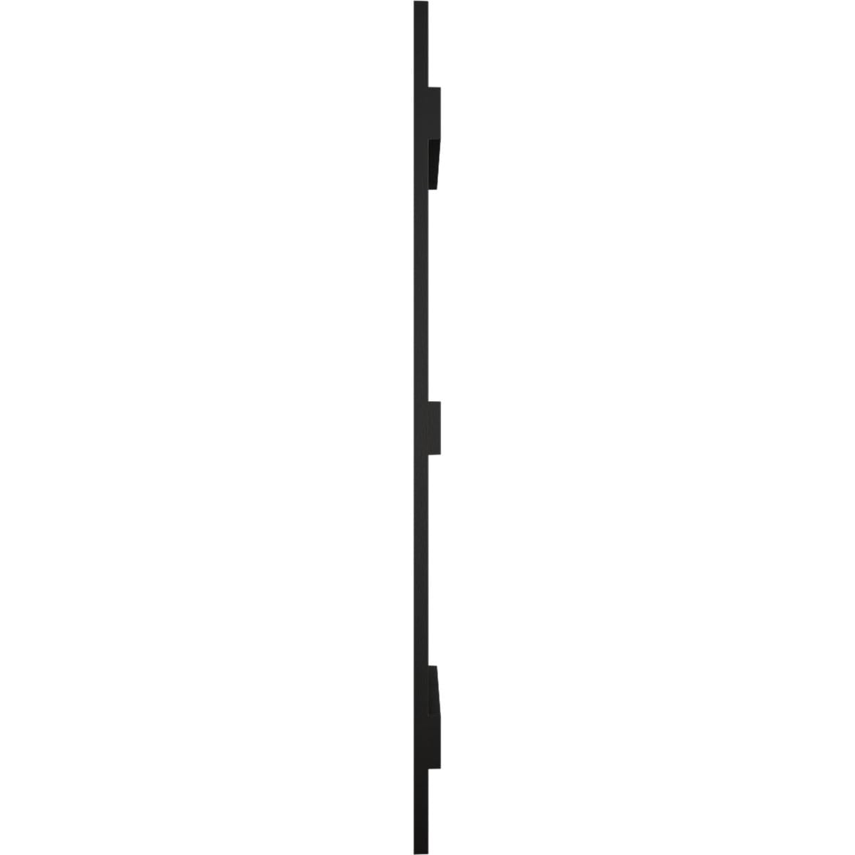 Ekena Millwork Lifetime Vinyl LJ4S14X07100BL Standard Four Board Joined, Board-n-Batten Vinyl Shutters, w/Installation Shutter-Lok's & Matching Screws (Per Pair), 14"W x 71"H, Black