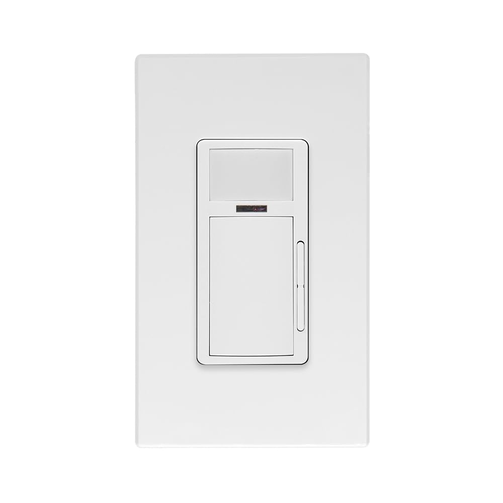 Leviton Multi-Tech Smart Occupancy Sensor Dimmer, 24VDC, 0-10V Dimming, Configurable with The Smart Sensor App, ODDMT-MDW, White