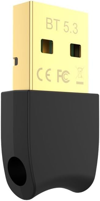FANTIA 5.3 USB Bluetooth Dongle Adapter for PC Speaker, Wireless Mouse Keyboard Music Audio Receiver Transmitter