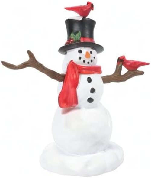Department 56 Cardinals Figurine - Christmas Snowman Design, 3.375 Inch, Multicolor Decor