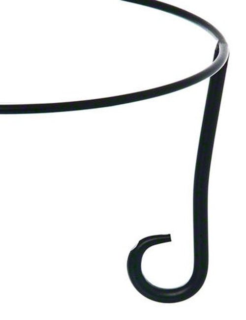 American Metalcraft TLSP1219 Wrought Iron Pizza Stand with Curled Feet, Two-Tier, 12" H x 19" W, Black