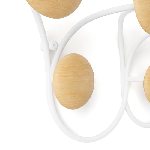 Umbra Dotsy Hanger with 7 Hooks, White/Natural